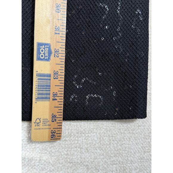 Betsey Johnson Women XL Black Sequin Long Sleeve Pullover Knee Length Dress Glam - Picture 6 of 7